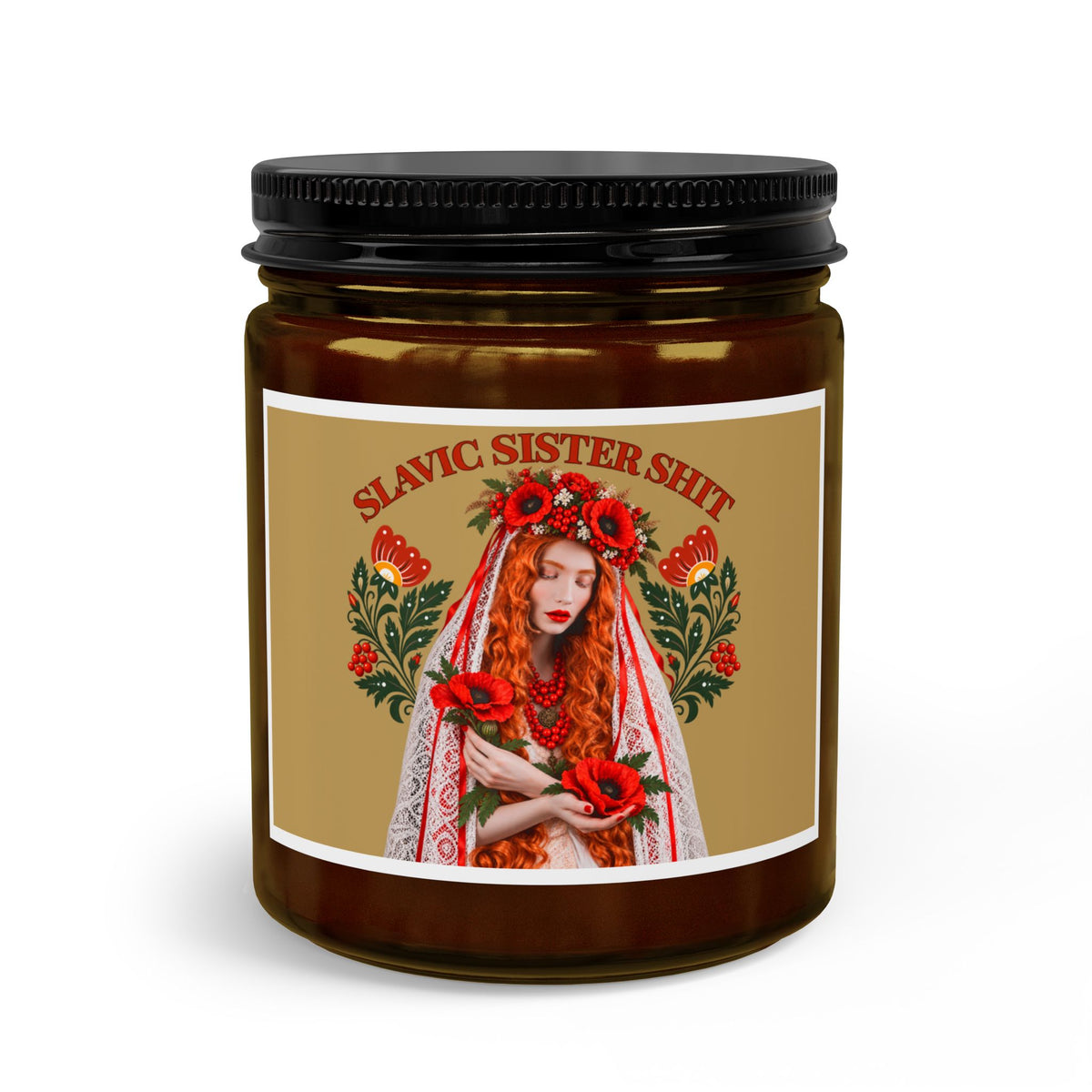 Slavic Sister Shit Candle Set — Scented Jar Candle with Wick Trimmer