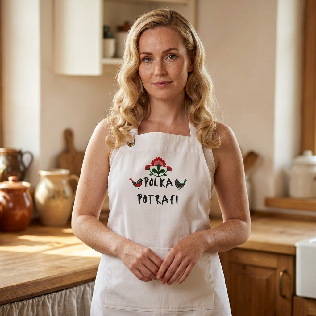 Polka Potrafi Floral Bib Apron