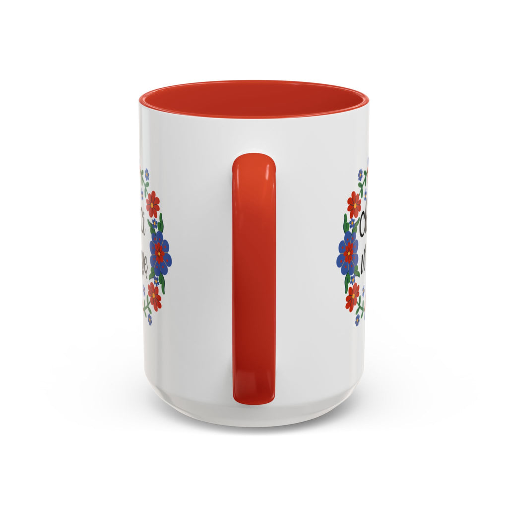Chuj Ci w Dupę Accent Ceramic Mug