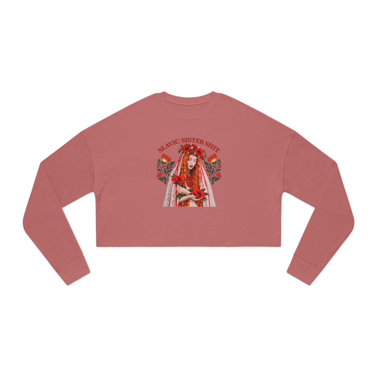 Slavic Sister Shit Cropped Sweatshirt